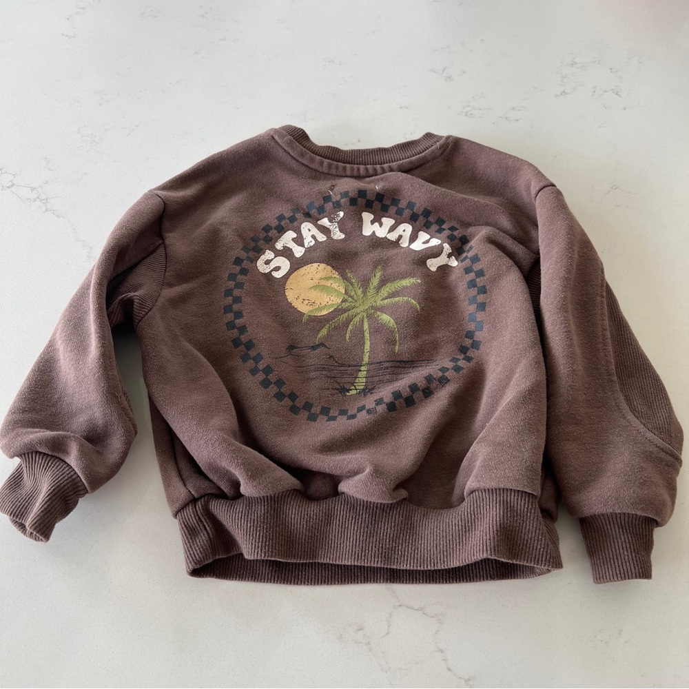 Grayson Mini stay wavy brown sweatshirt - Picture 2 of 7